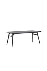 Sleek rechteckiger Esstisch - schwarz/Furnier - Rechteckige Esstische - ALVAHOME