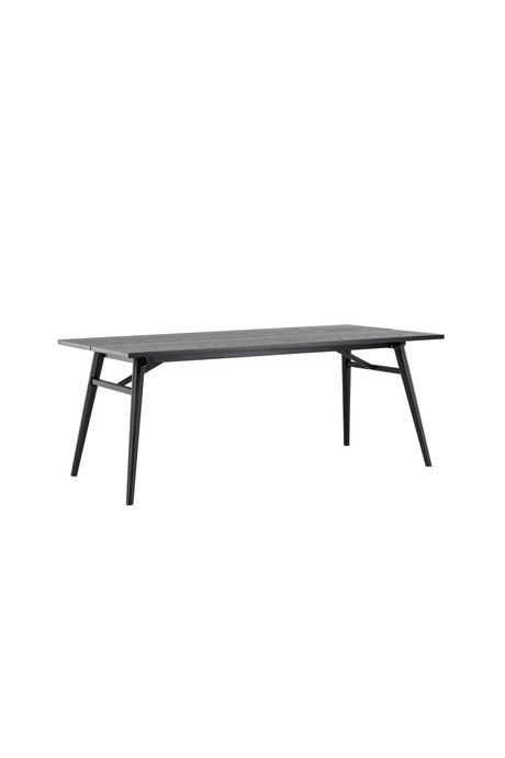 Sleek rechteckiger Esstisch - schwarz/Furnier - Rechteckige Esstische - ALVAHOME