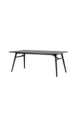 Sleek rechteckiger Esstisch - schwarz/Furnier - Rechteckige Esstische - ALVAHOME