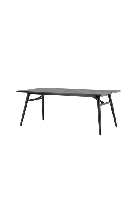 Sleek rechteckiger Esstisch - schwarz/Furnier - Rechteckige Esstische - ALVAHOME