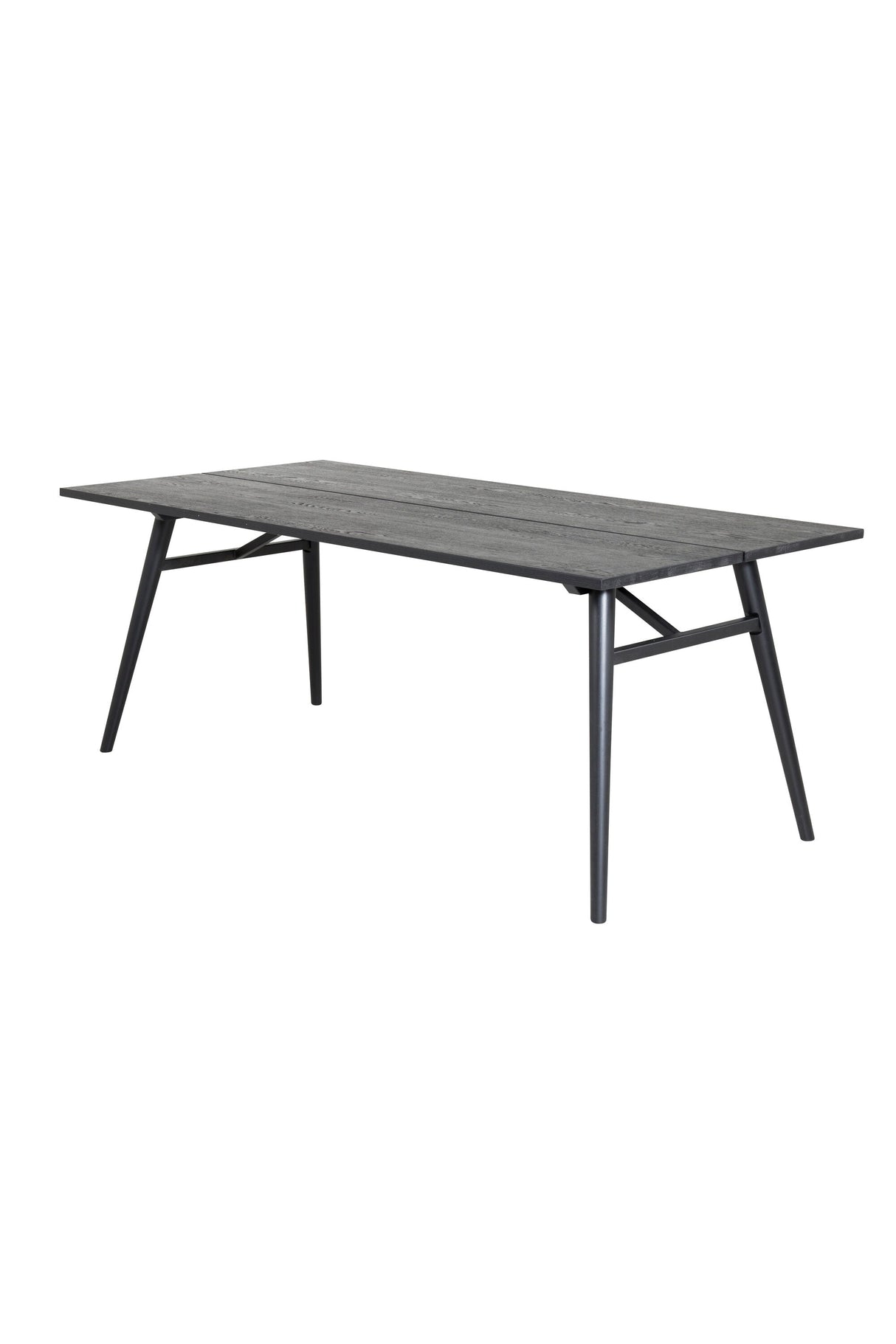Sleek rechteckiger Esstisch - schwarz/Furnier - Rechteckige Esstische - ALVAHOME