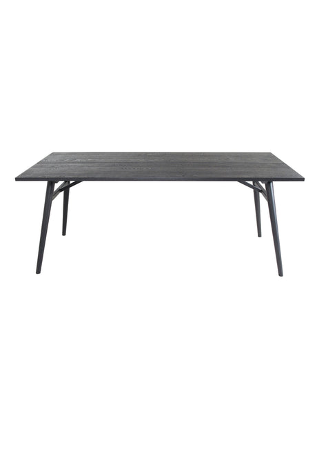 Sleek rechteckiger Esstisch - schwarz/Furnier - Rechteckige Esstische - ALVAHOME