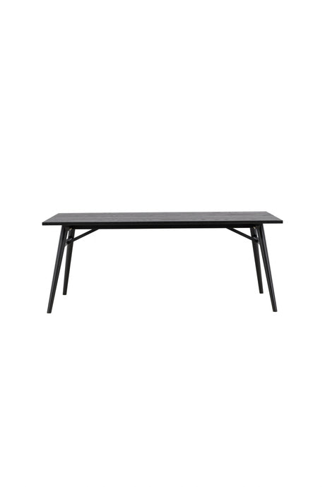 Sleek rechteckiger Esstisch - schwarz/Furnier - Rechteckige Esstische - ALVAHOME