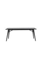 Sleek rechteckiger Esstisch - schwarz/Furnier - Rechteckige Esstische - ALVAHOME
