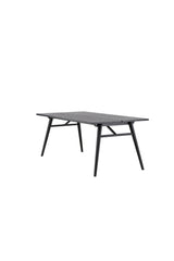 Sleek rechteckiger Esstisch - schwarz/Furnier - Rechteckige Esstische - ALVAHOME