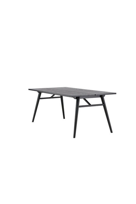 Sleek rechteckiger Esstisch - schwarz/Furnier - Rechteckige Esstische - ALVAHOME