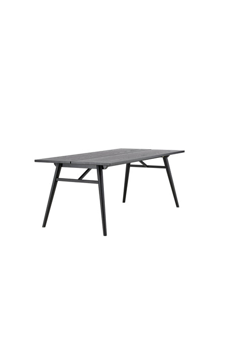Sleek rechteckiger Esstisch - schwarz/Furnier - Rechteckige Esstische - ALVAHOME