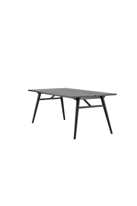 Sleek rechteckiger Esstisch - schwarz/Furnier - Rechteckige Esstische - ALVAHOME