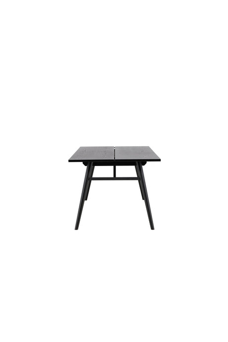 Sleek rechteckiger Esstisch - schwarz/Furnier - Rechteckige Esstische - ALVAHOME