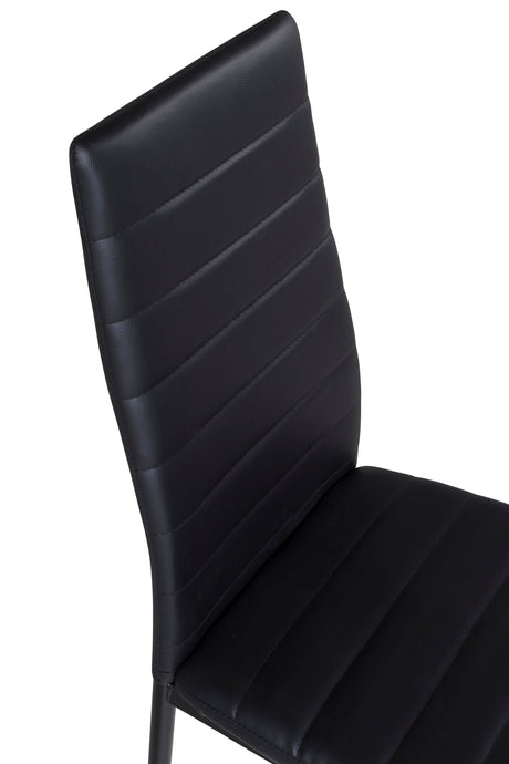 Slim Esszimmerstuhl - schwarz/PU - Essstühle - ALVAHOME
