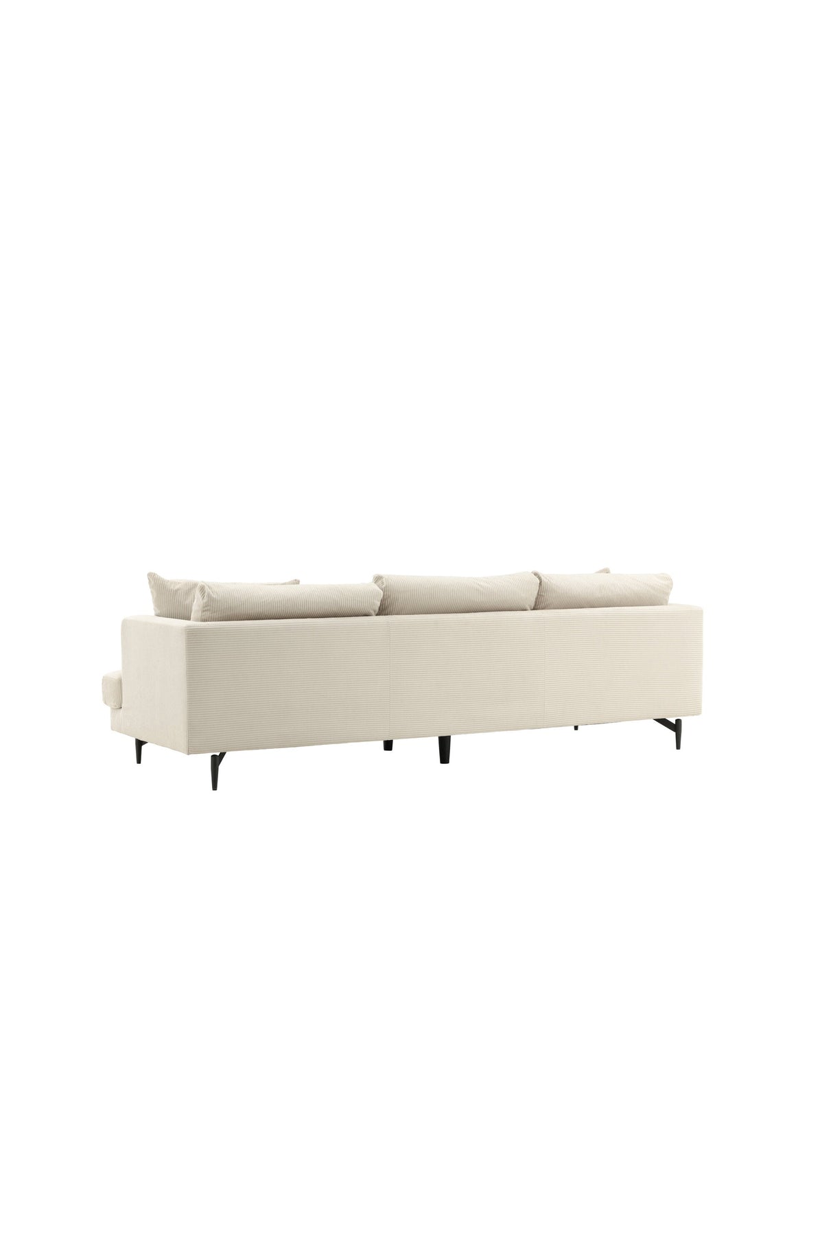 Sofia 3 - Sitzer Sofa - beige/Polyester - Kord - 3 - Sitzer Sofas - ALVAHOME