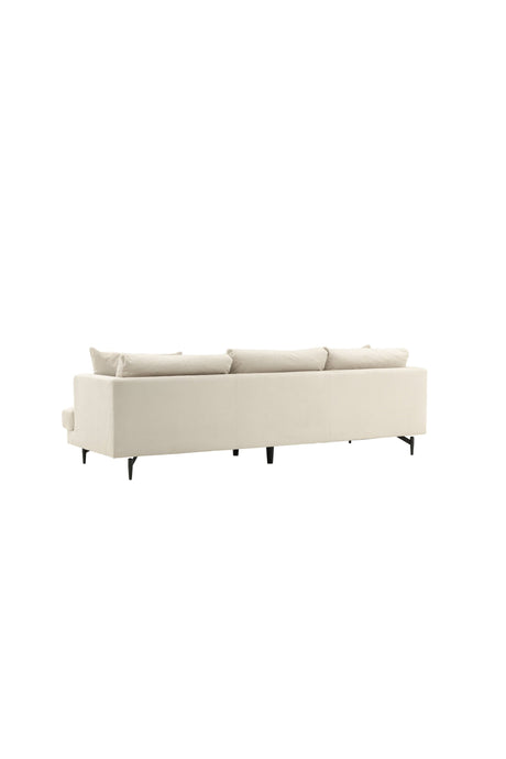 Sofia 3 - Sitzer Sofa - beige/Polyester - Kord - 3 - Sitzer Sofas - ALVAHOME