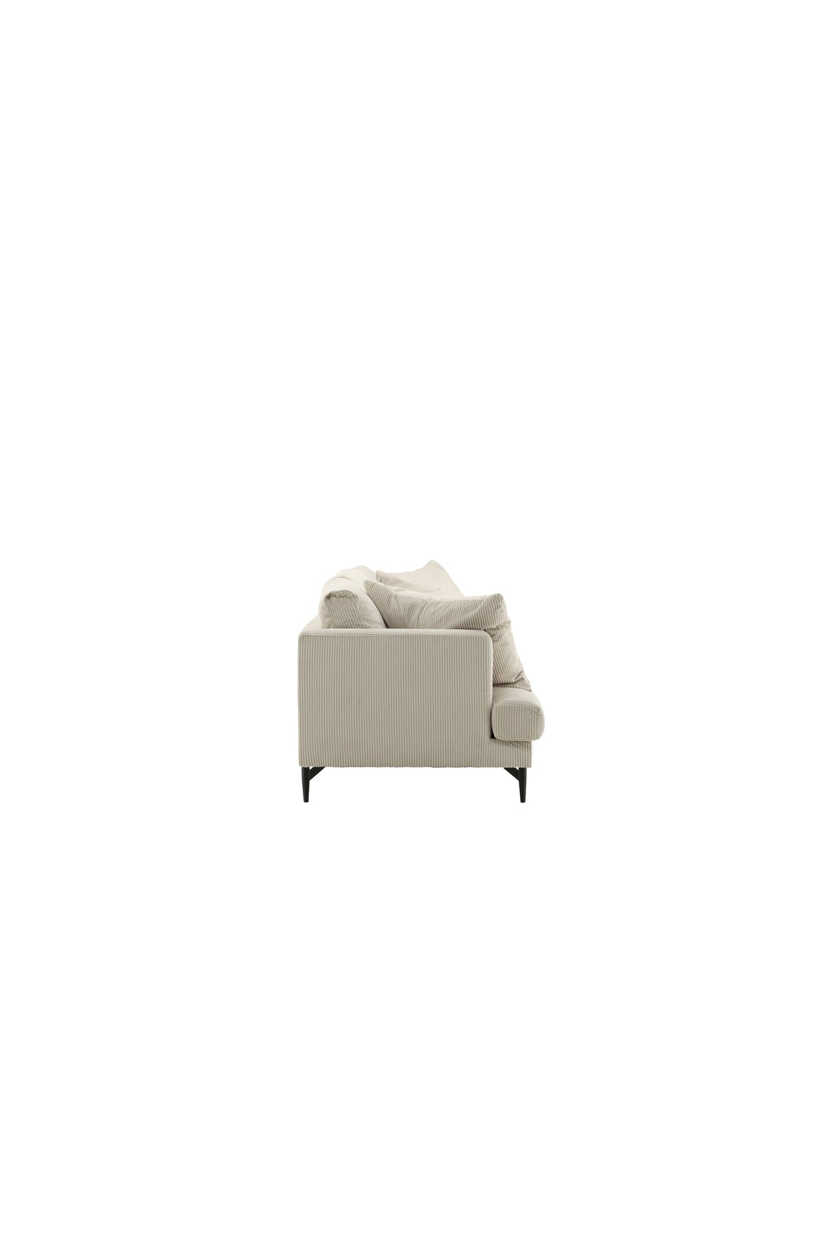 Sofia 3 - Sitzer Sofa - beige/Polyester - Kord - 3 - Sitzer Sofas - ALVAHOME