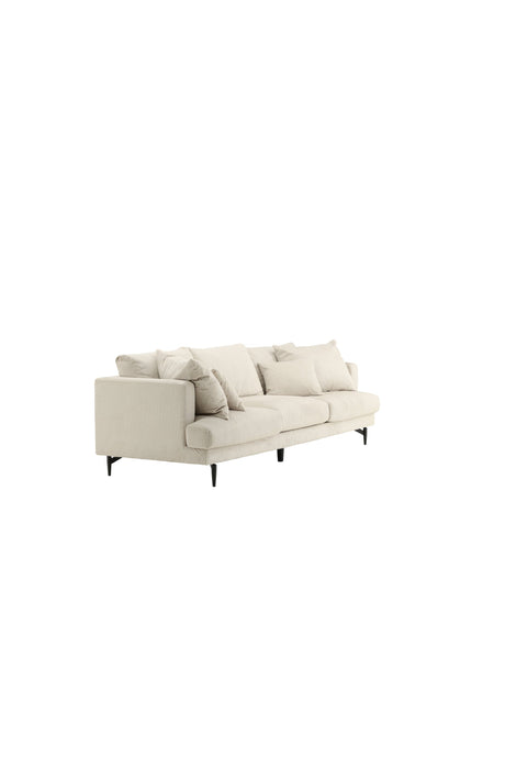 Sofia 3 - Sitzer Sofa - beige/Polyester - Kord - 3 - Sitzer Sofas - ALVAHOME