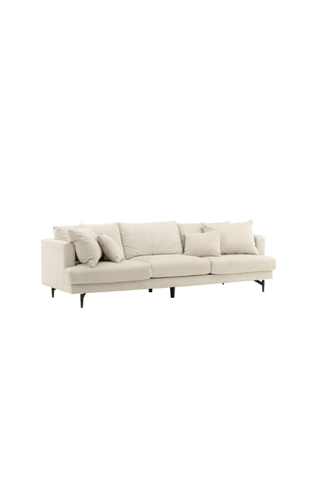 Sofia 3 - Sitzer Sofa - beige/Polyester - Kord - 3 - Sitzer Sofas - ALVAHOME