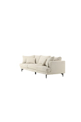 Sofia 3 - Sitzer Sofa - beige/Polyester - Kord - 3 - Sitzer Sofas - ALVAHOME