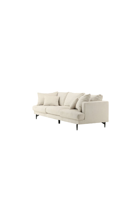 Sofia 3 - Sitzer Sofa - beige/Polyester - Kord - 3 - Sitzer Sofas - ALVAHOME