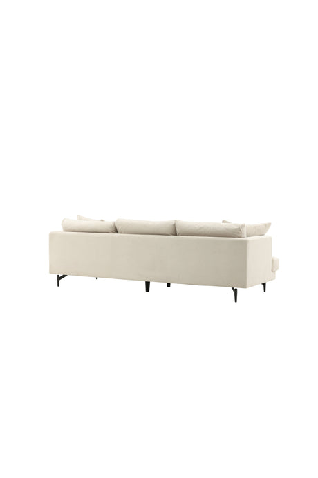 Sofia 3 - Sitzer Sofa - beige/Polyester - Kord - 3 - Sitzer Sofas - ALVAHOME