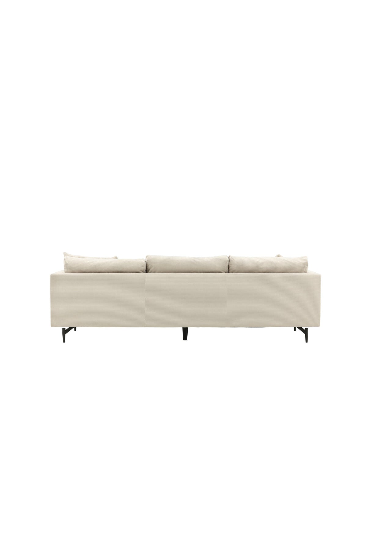 Sofia 3 - Sitzer Sofa - beige/Polyester - Kord - 3 - Sitzer Sofas - ALVAHOME