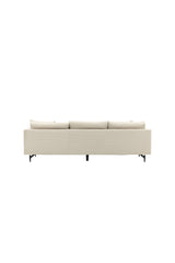 Sofia 3 - Sitzer Sofa - beige/Polyester - Kord - 3 - Sitzer Sofas - ALVAHOME