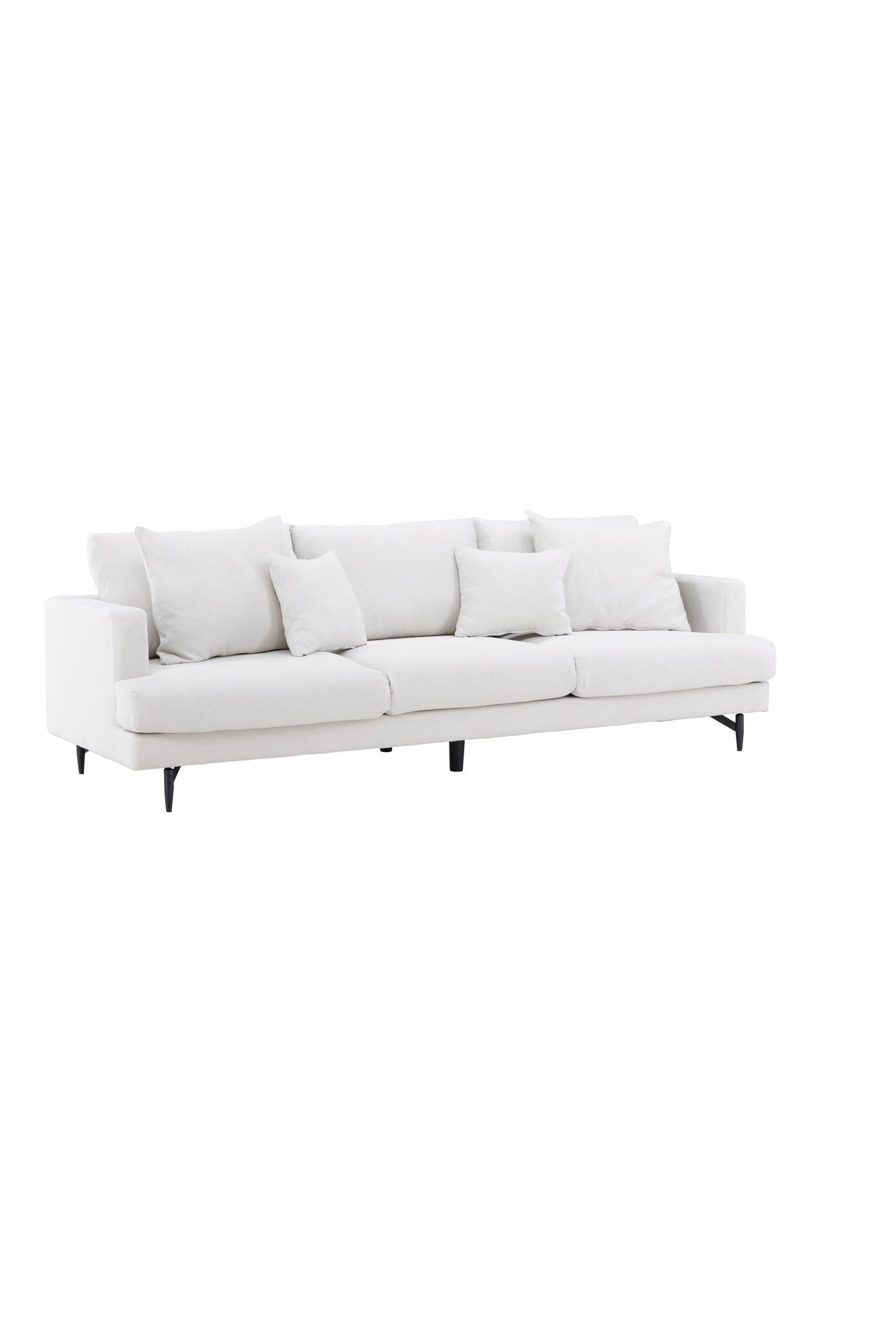 Sofia 3 - Sitzer Sofa - beige/Polyester - Leinen - 3 - Sitzer Sofas - ALVAHOME