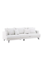 Sofia 3 - Sitzer Sofa - beige/Polyester - Leinen - 3 - Sitzer Sofas - ALVAHOME
