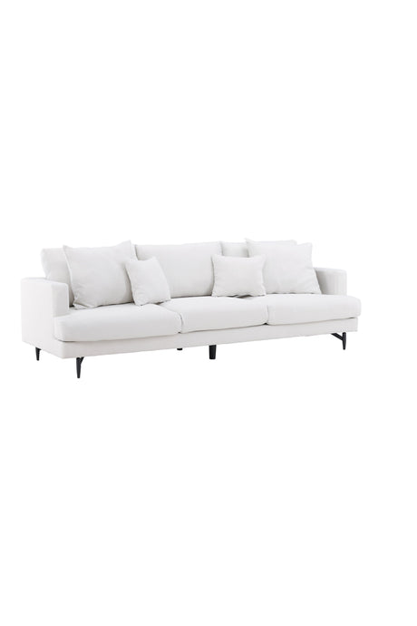 Sofia 3 - Sitzer Sofa - beige/Polyester - Leinen - 3 - Sitzer Sofas - ALVAHOME