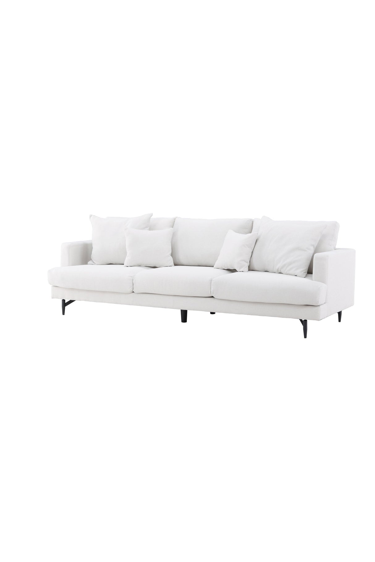 Sofia 3 - Sitzer Sofa - beige/Polyester - Leinen - 3 - Sitzer Sofas - ALVAHOME