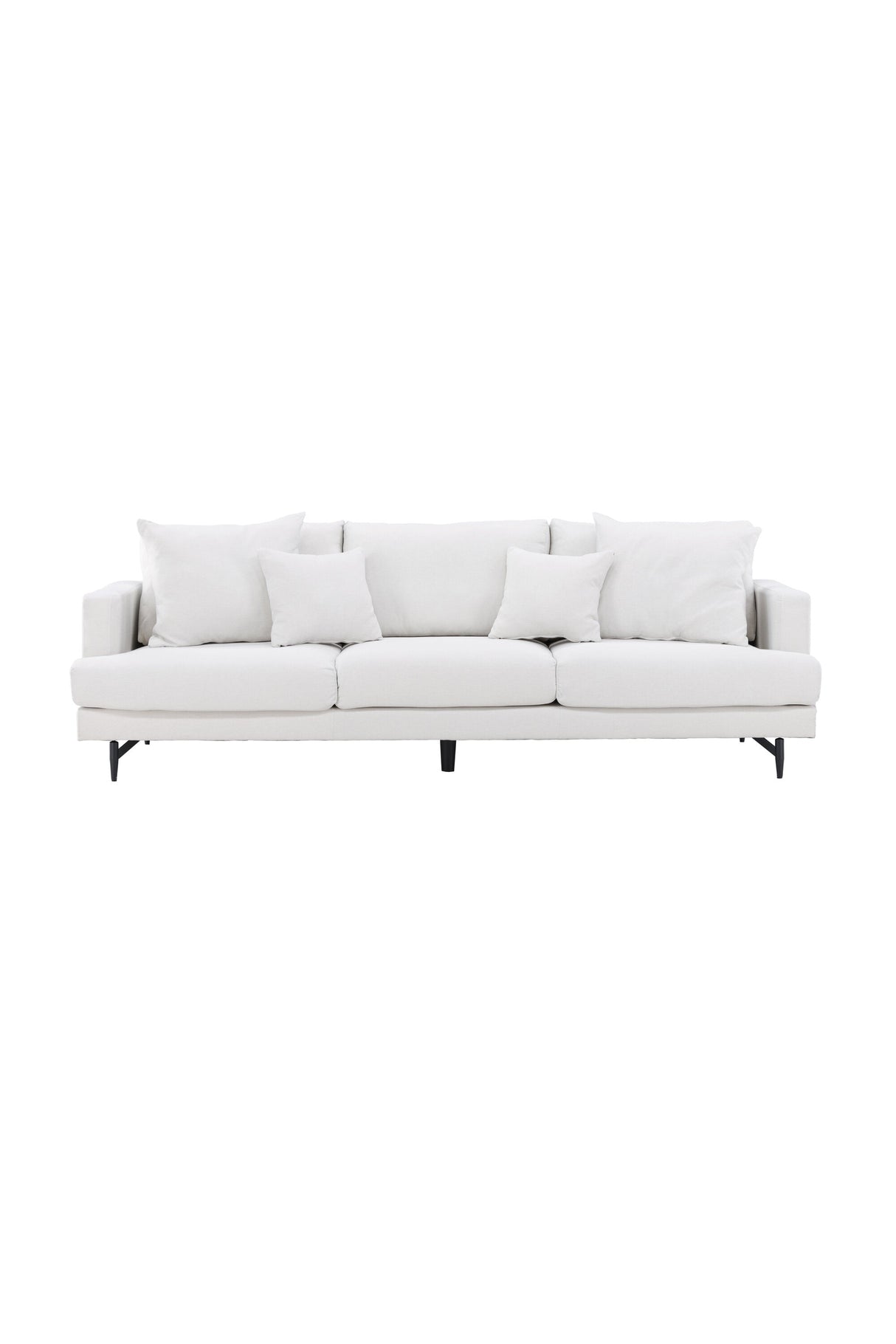 Sofia 3 - Sitzer Sofa - beige/Polyester - Leinen - 3 - Sitzer Sofas - ALVAHOME