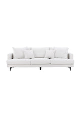 Sofia 3 - Sitzer Sofa - beige/Polyester - Leinen - 3 - Sitzer Sofas - ALVAHOME