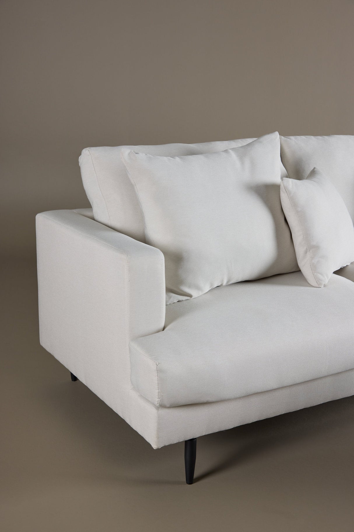 Sofia 3 - Sitzer Sofa - beige/Polyester - Leinen - 3 - Sitzer Sofas - ALVAHOME