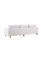 Sofia 3 - Sitzer Sofa - beige/Polyester - Leinen - 3 - Sitzer Sofas - ALVAHOME