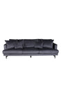 Sofia 3 - Sitzer Sofa - dunkelgrau/Polyester - Samt - 3 - Sitzer Sofas - ALVAHOME