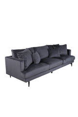 Sofia 3 - Sitzer Sofa - dunkelgrau/Polyester - Samt - 3 - Sitzer Sofas - ALVAHOME