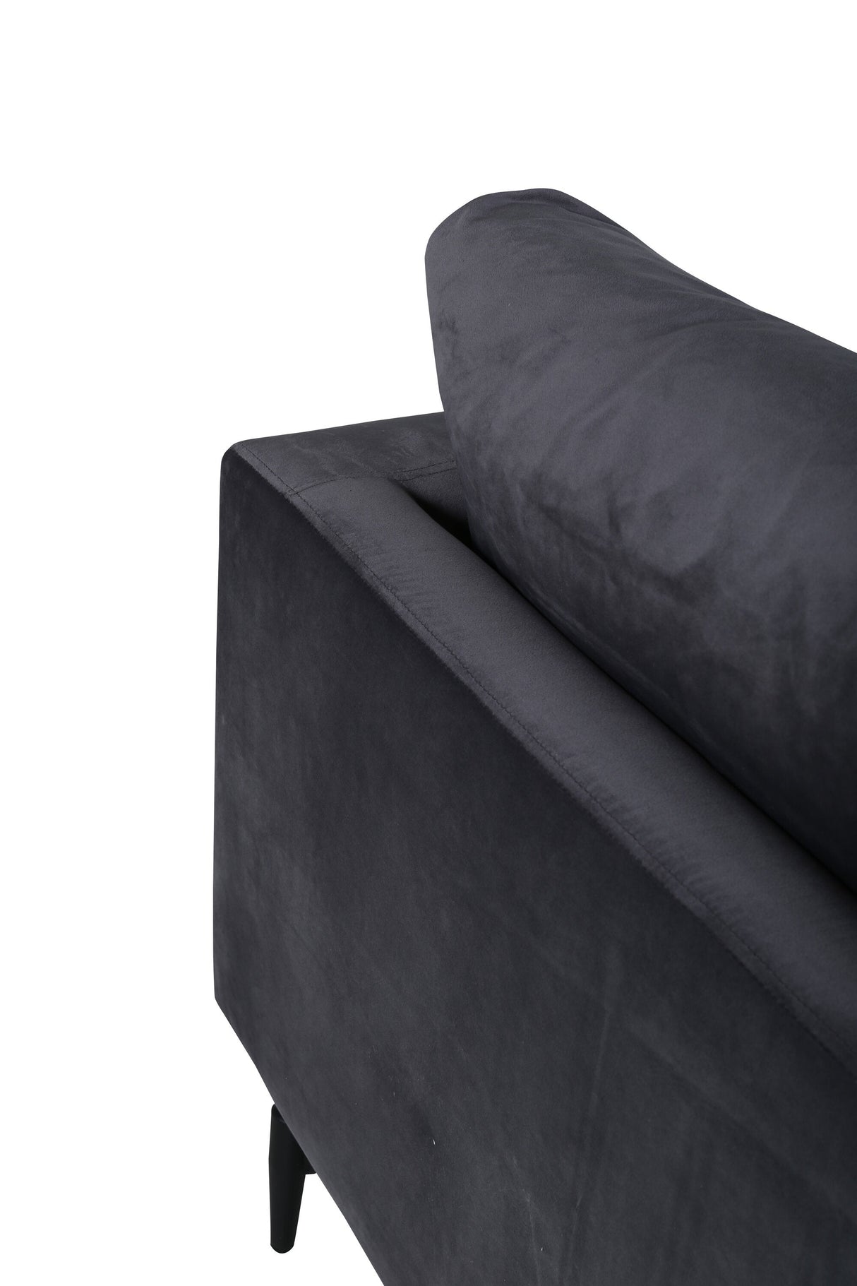 Sofia 3 - Sitzer Sofa - dunkelgrau/Polyester - Samt - 3 - Sitzer Sofas - ALVAHOME