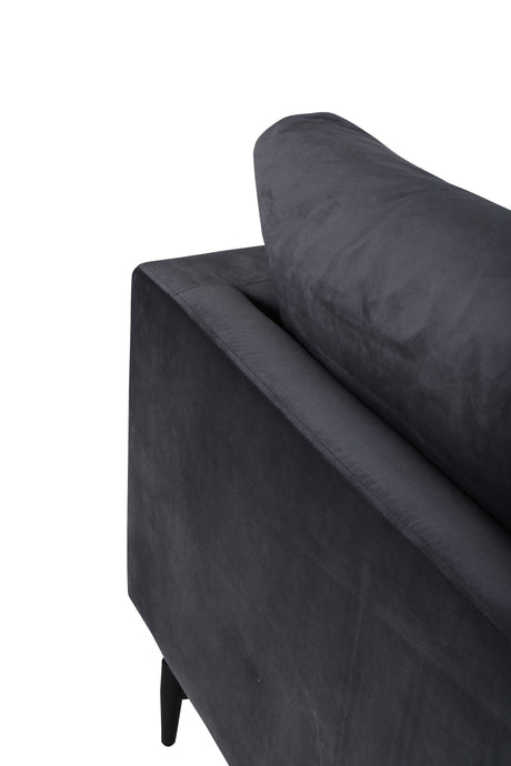 Sofia 3 - Sitzer Sofa - dunkelgrau/Polyester - Samt - 3 - Sitzer Sofas - ALVAHOME