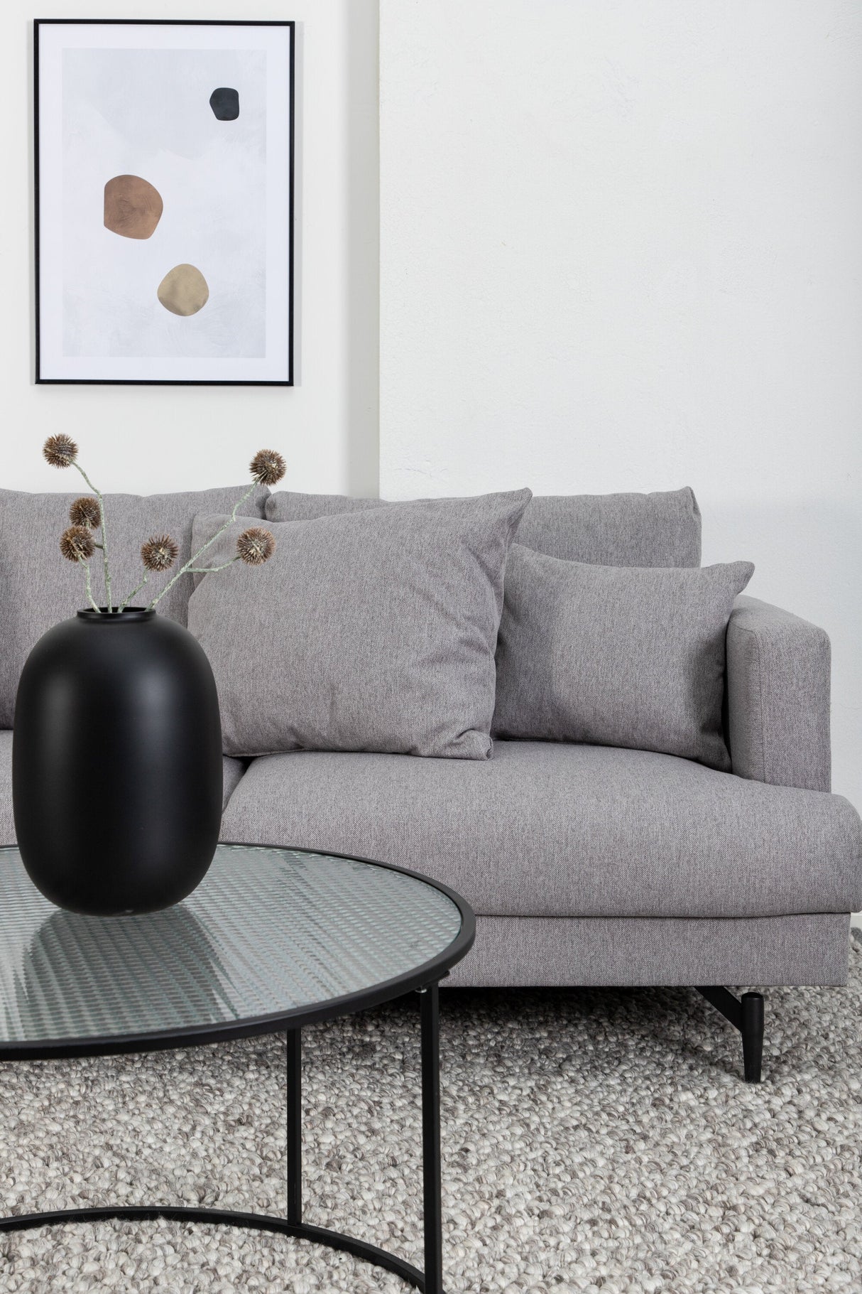 Sofia 3 - Sitzer Sofa - grau/Polyester - 3 - Sitzer Sofas - ALVAHOME