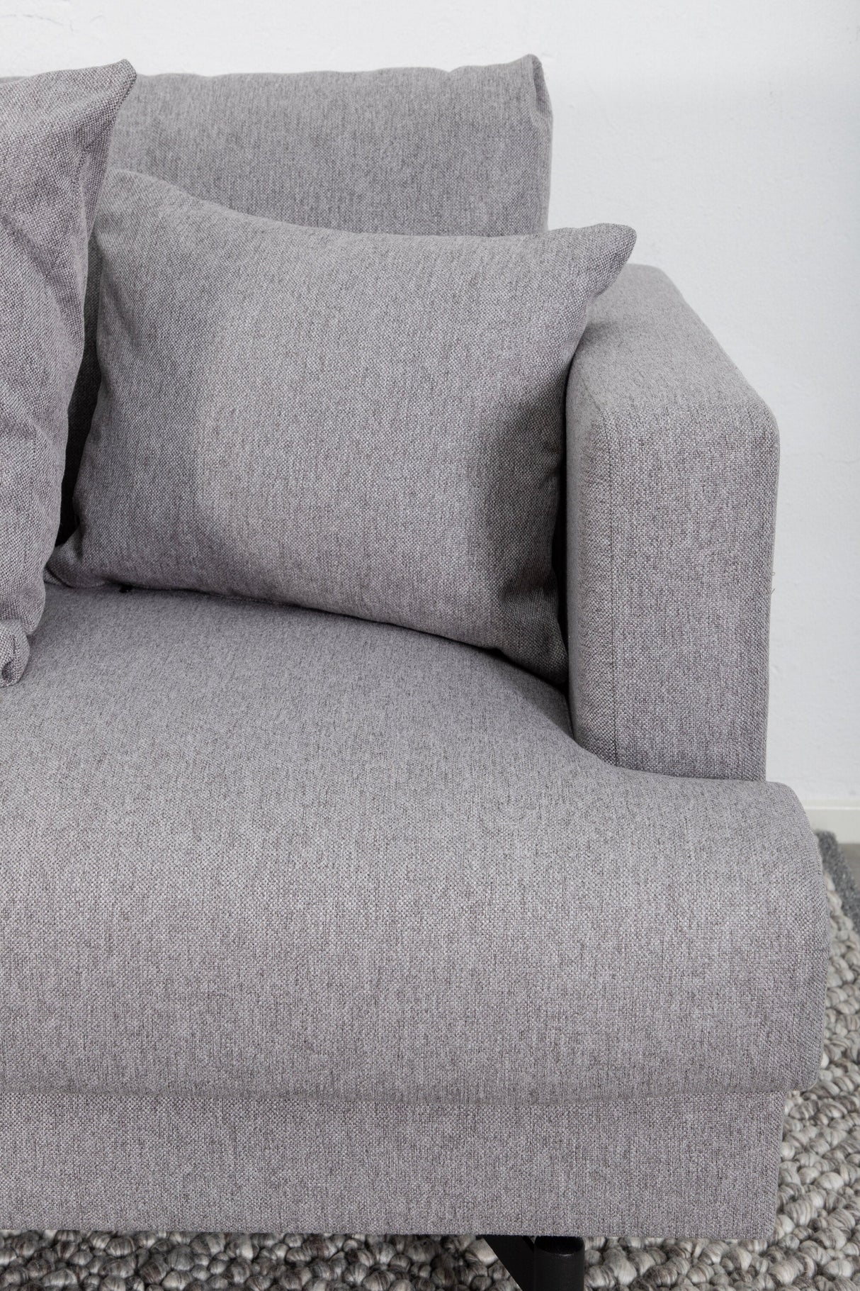 Sofia 3 - Sitzer Sofa - grau/Polyester - 3 - Sitzer Sofas - ALVAHOME