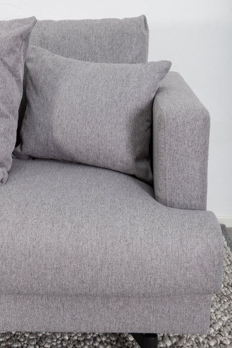 Sofia 3 - Sitzer Sofa - grau/Polyester - 3 - Sitzer Sofas - ALVAHOME