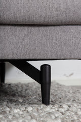 Sofia 3 - Sitzer Sofa - grau/Polyester - 3 - Sitzer Sofas - ALVAHOME