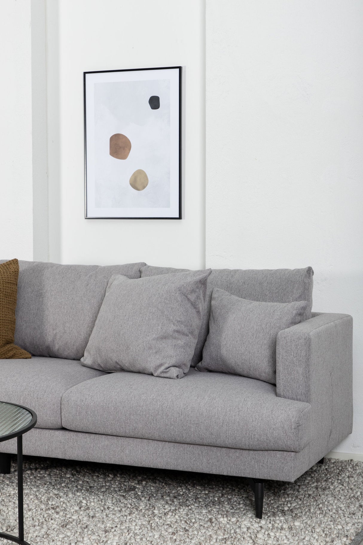 Sofia 3 - Sitzer Sofa - grau/Polyester - 3 - Sitzer Sofas - ALVAHOME