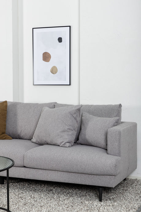 Sofia 3 - Sitzer Sofa - grau/Polyester - 3 - Sitzer Sofas - ALVAHOME
