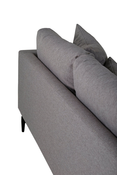 Sofia 3 - Sitzer Sofa - grau/Polyester - 3 - Sitzer Sofas - ALVAHOME