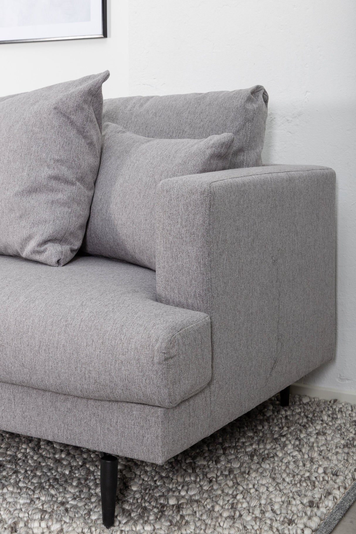 Sofia 3 - Sitzer Sofa - grau/Polyester - 3 - Sitzer Sofas - ALVAHOME