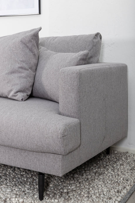 Sofia 3 - Sitzer Sofa - grau/Polyester - 3 - Sitzer Sofas - ALVAHOME