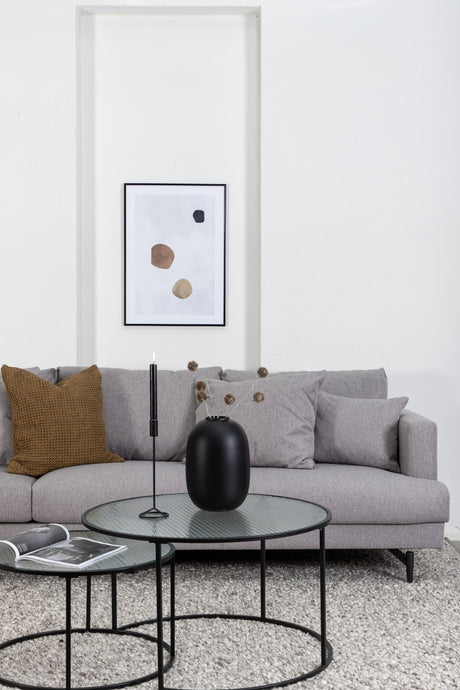 Sofia 3 - Sitzer Sofa - grau/Polyester - 3 - Sitzer Sofas - ALVAHOME