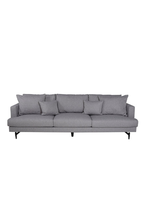 Sofia 3 - Sitzer Sofa - grau/Polyester - 3 - Sitzer Sofas - ALVAHOME