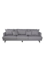 Sofia 3 - Sitzer Sofa - grau/Polyester - 3 - Sitzer Sofas - ALVAHOME