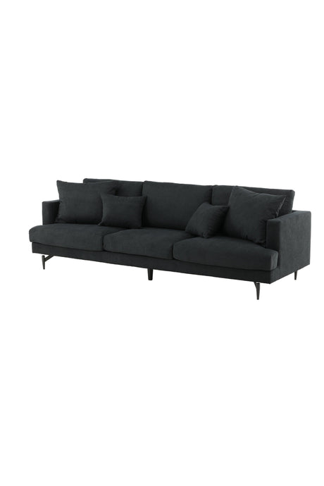 Sofia 3 - Sitzer Sofa - schwarz/Polyester - 3 - Sitzer Sofas - ALVAHOME
