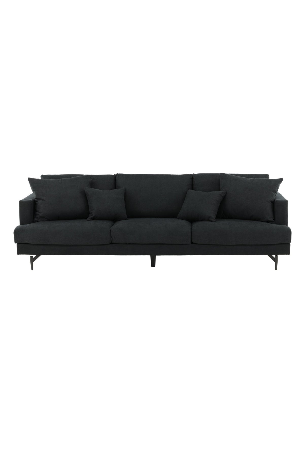 Sofia 3 - Sitzer Sofa - schwarz/Polyester - 3 - Sitzer Sofas - ALVAHOME